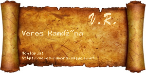Veres Ramóna névjegykártya