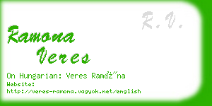 ramona veres business card